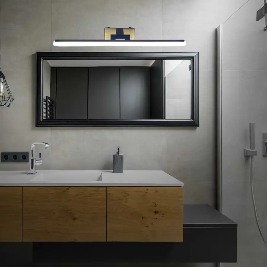 bathroom vanity with mirror lights