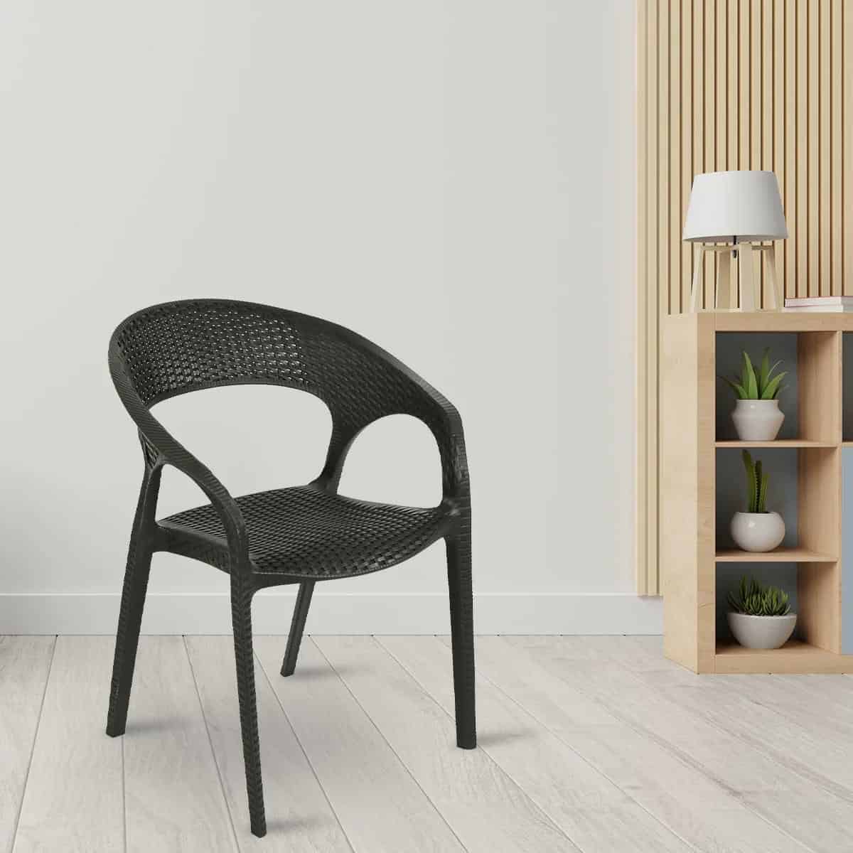 Nilkamal black garden chair