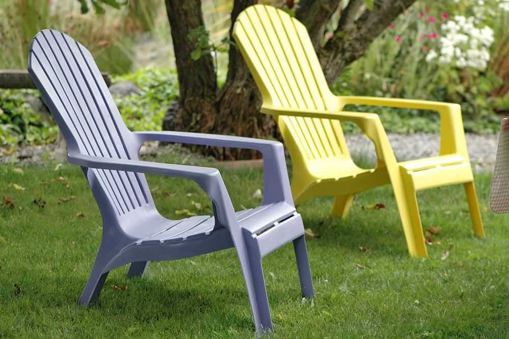 Plastic garden chairs