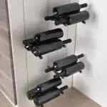 Salice Pin wine brackets with black wine bottles