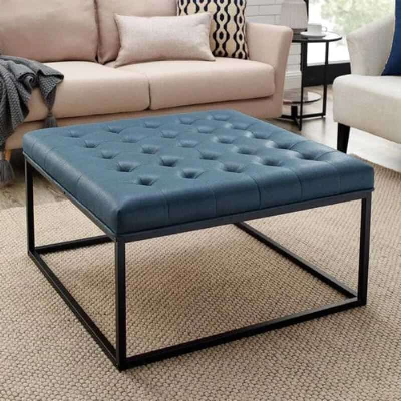 Tufted leather furniture for living room