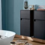black coloured surface-mounted vanities for bathroom