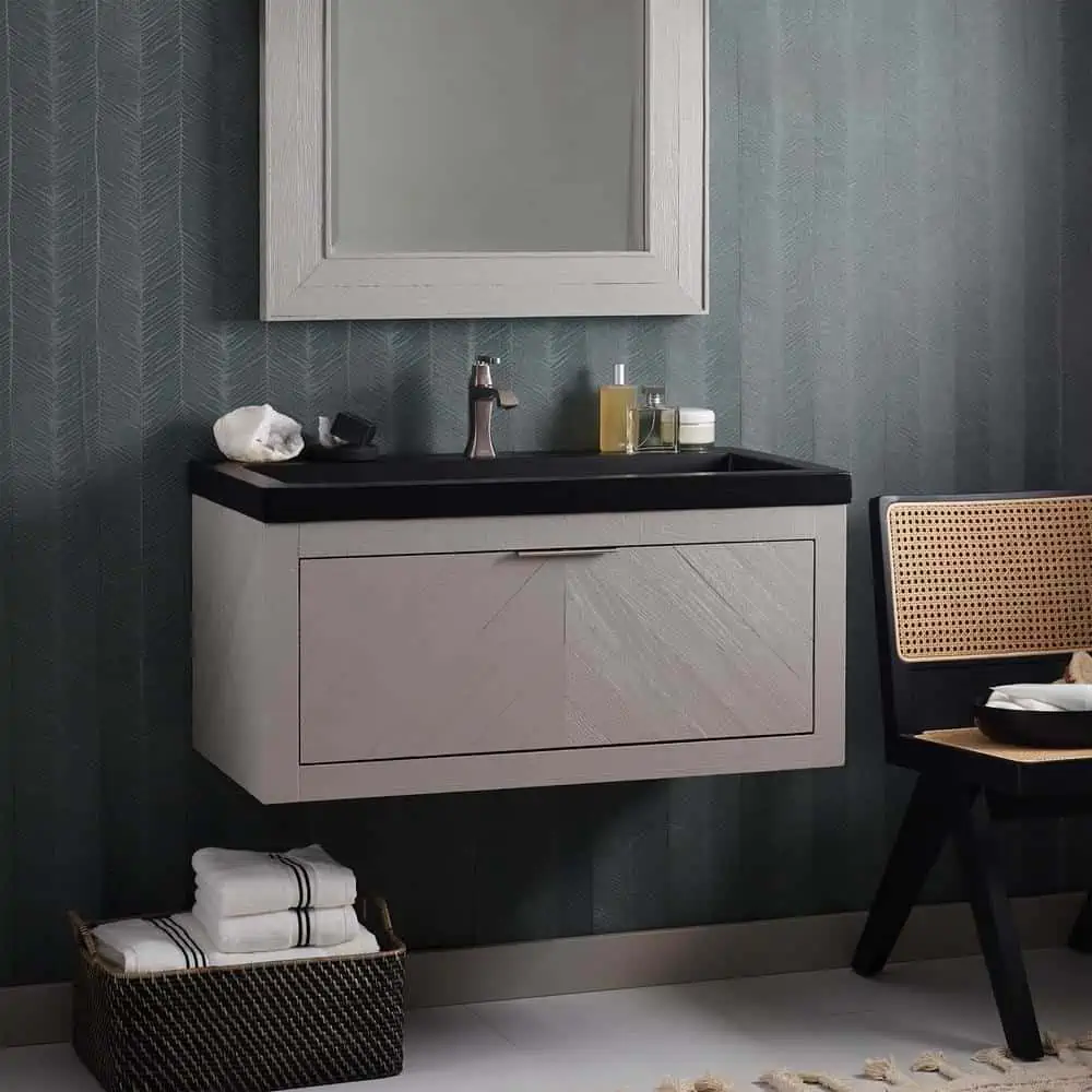 wall mounted bathroom vanity with under mount sink