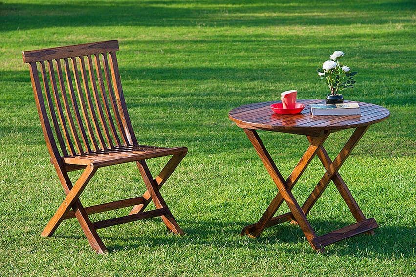 Wooden garden furniture