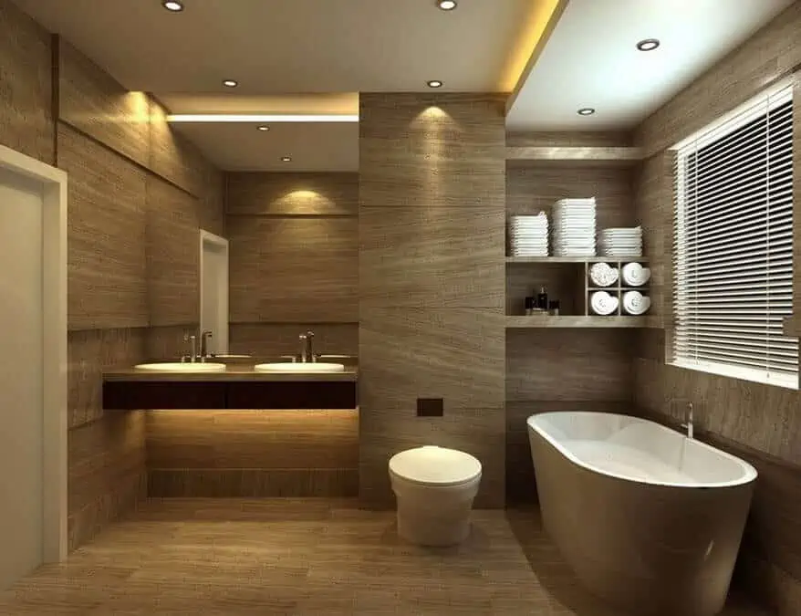 bathroom with ceiling light fixtures