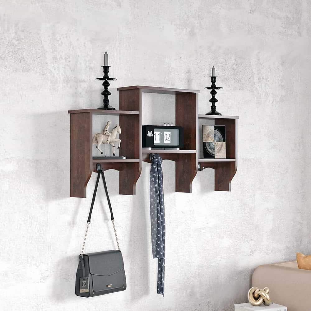 Wooden decor shelf 