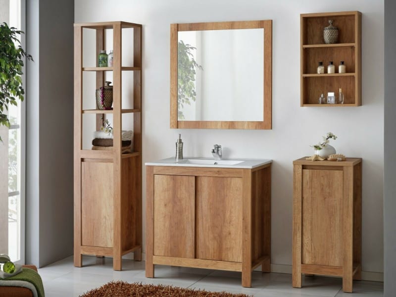 wooden free standing vanity