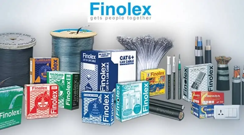 finolex wide range of products like wires and insulation cables