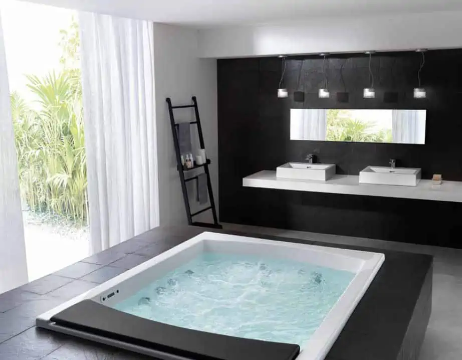 whirlpool tub in bathroom