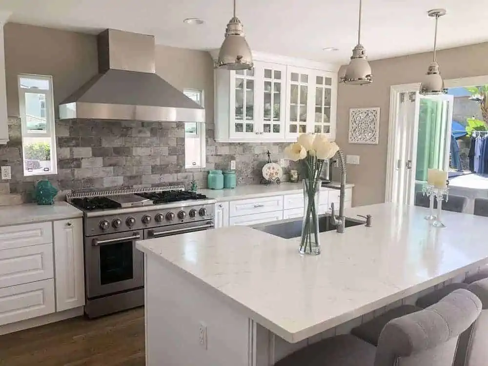 A well-ventilated kitchen space with best furniture.