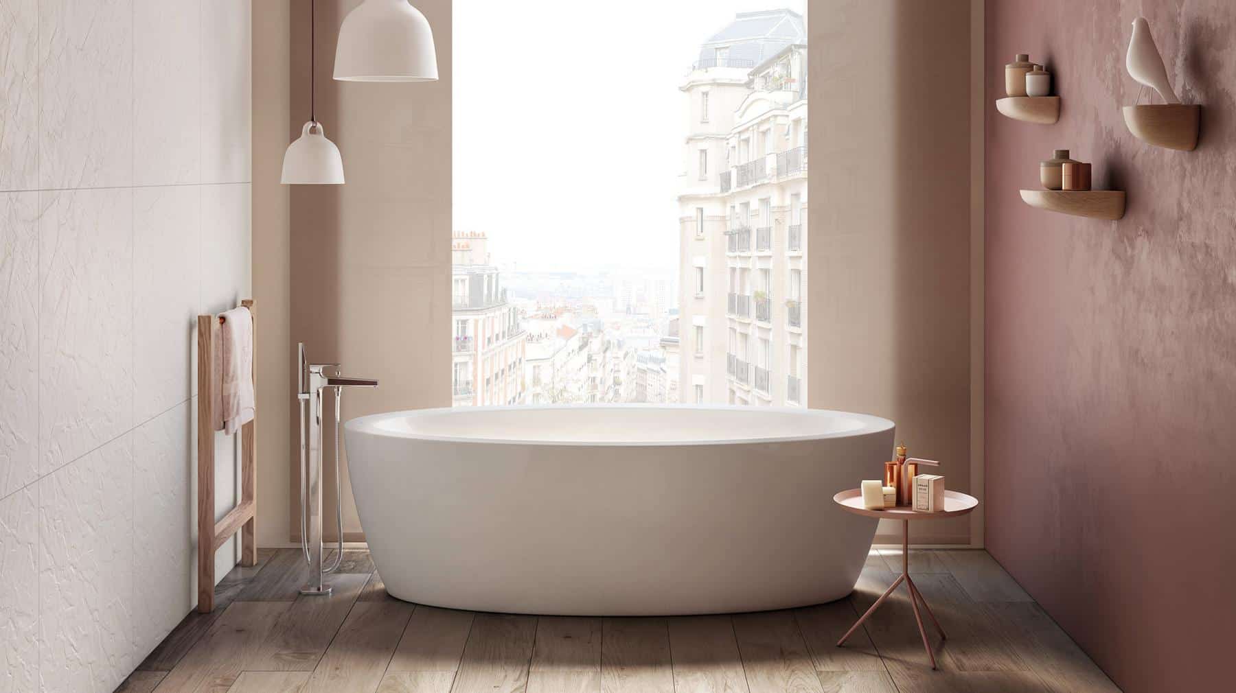 Roca free standing oval acrylic ،ia bathing tub