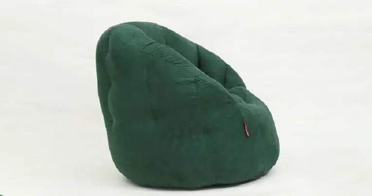green velvet bean bag chair