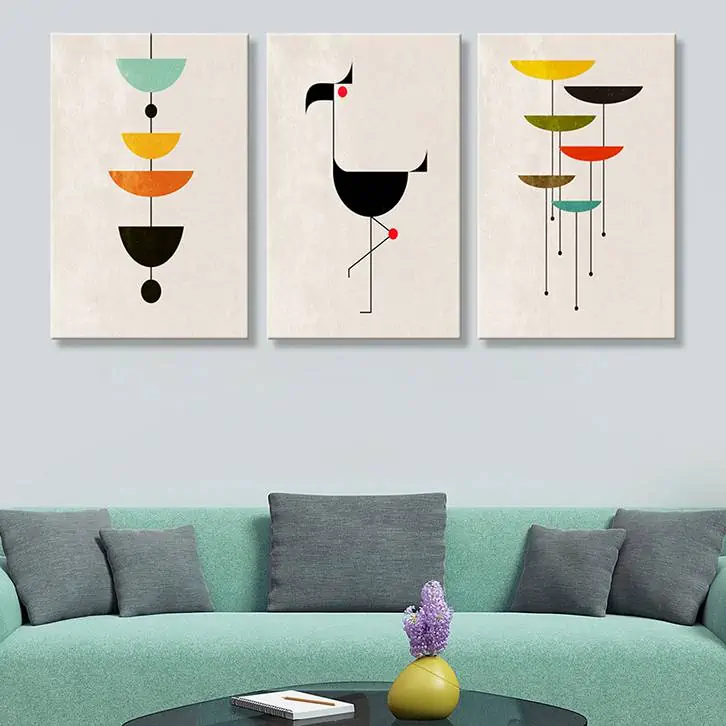 A graceful artwork hanged in a living room.