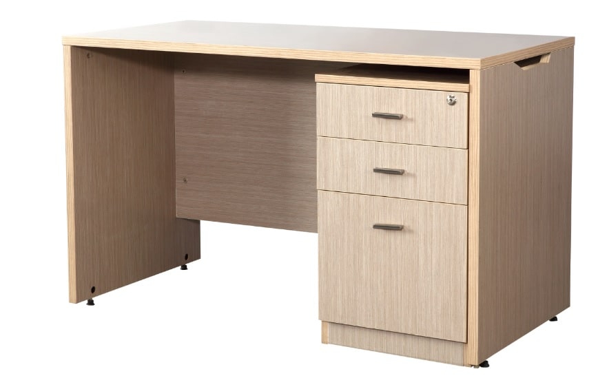engineered wood light brown executive desk