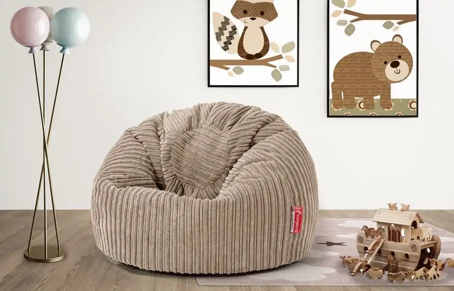 light brown beanbag for kids