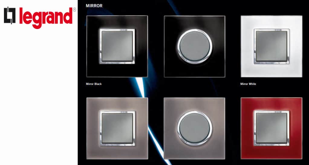 Legrand switches in mirror finish