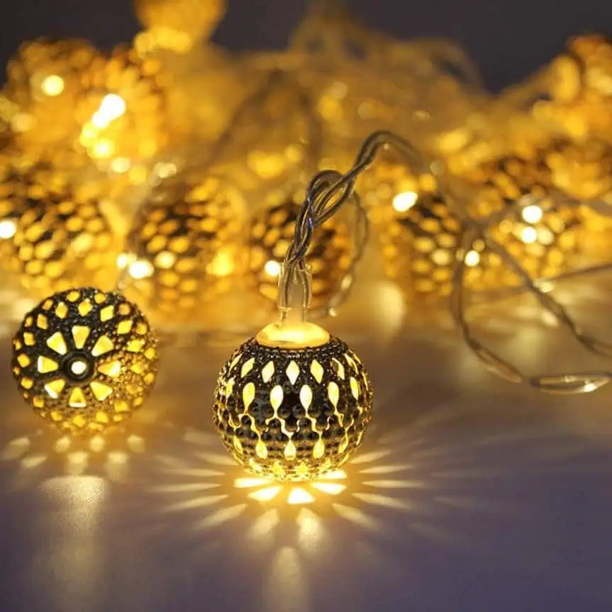 Decorative diwali lights used as a decor item for decoration.