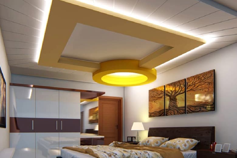 An exquisite plaster of paris false ceiling at a pocket-friendly price per square feet.