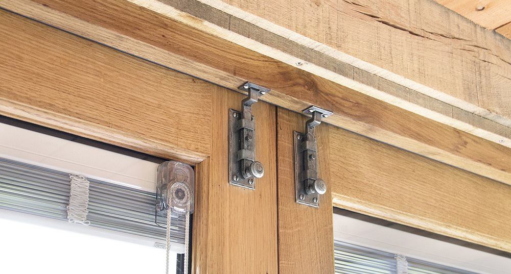 antique finish bolt on wooden double doors