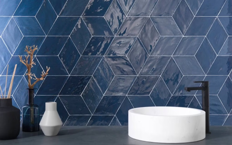 blue ceramic wall tile types