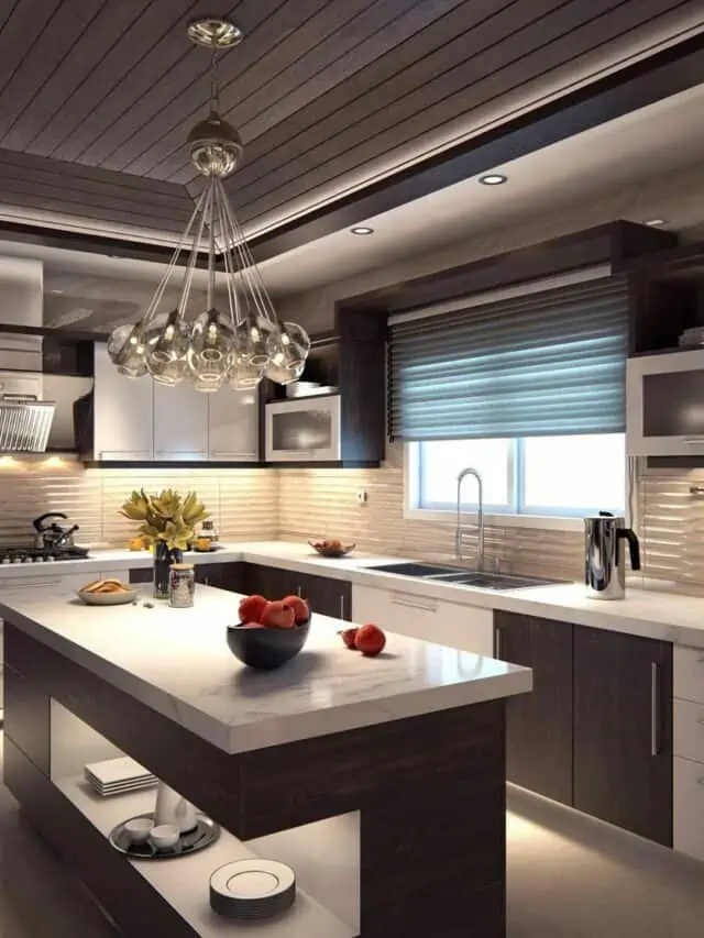 white kitchen counters