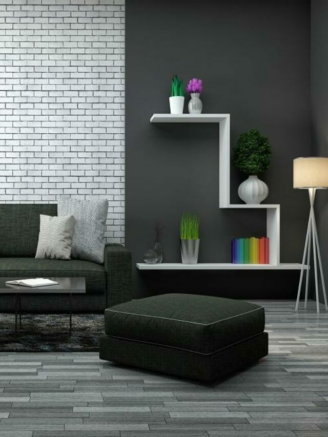 grey and white living room