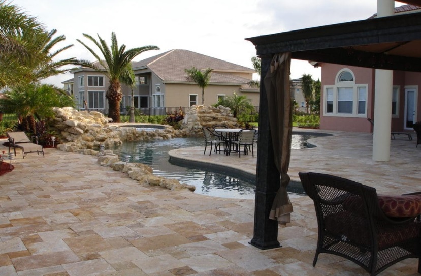 travertine tiles for outdoor of a home