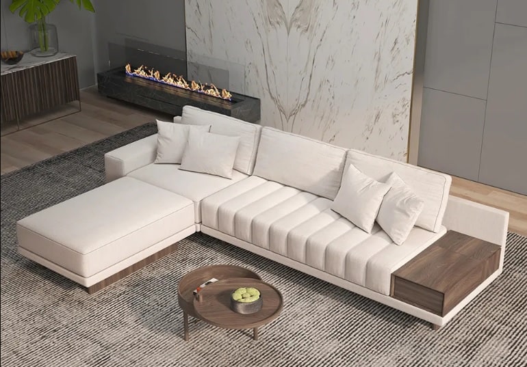 sectional white couch