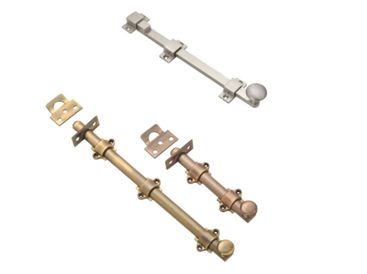 skeleton shaped tower bolt images in brass and matte steel finish