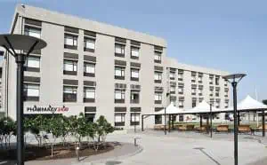 zydus hospital in light grey colour by top architects in ahmedabad