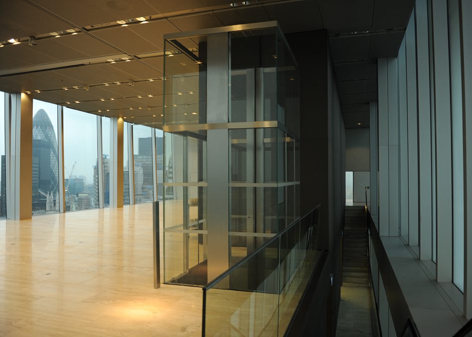 workplace with brown floors annealed glass type for windows