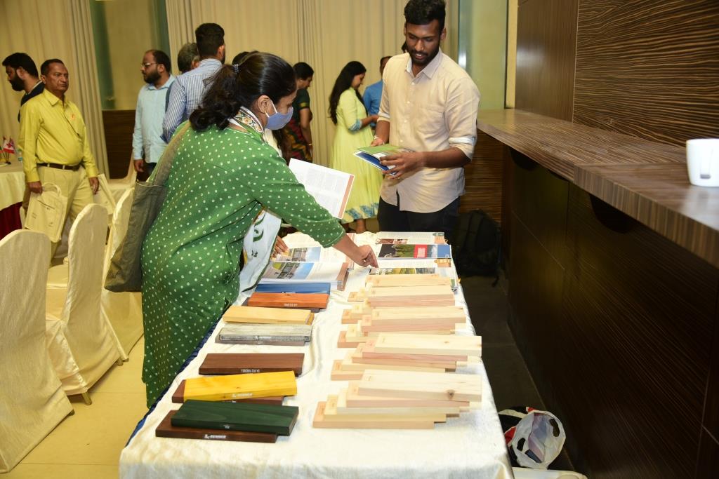 Audience viewing products at the seminar