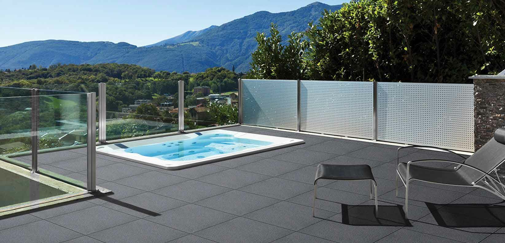 grey floor with a pool from somany tiles for bathroom floors catalogue with price