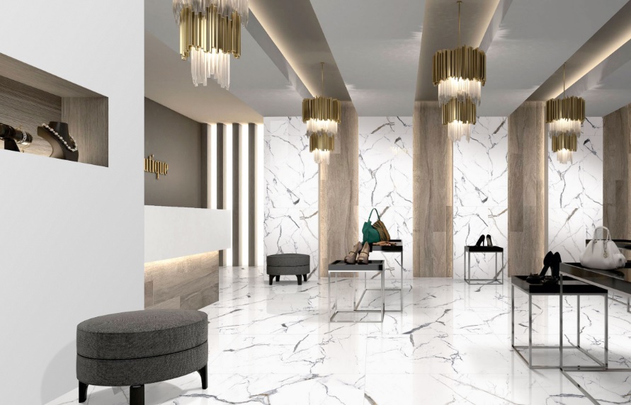 marble design tiles for showroom