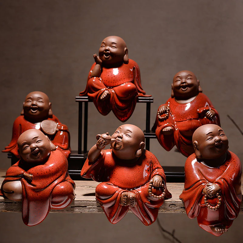 Laughing Buddha figurines