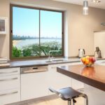 kitchen decor with a huge fenestration