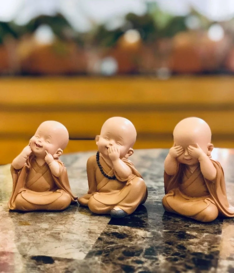 Baby monks figurines