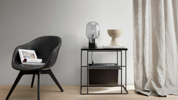 metal console table with marble tabletop for storage