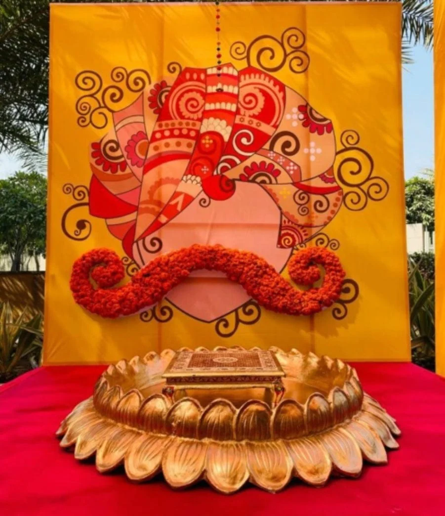 Large Urli for haldi decoration ceremony