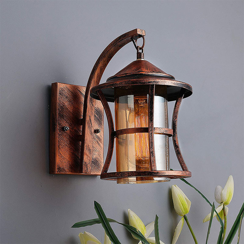 Rustic wall lamp