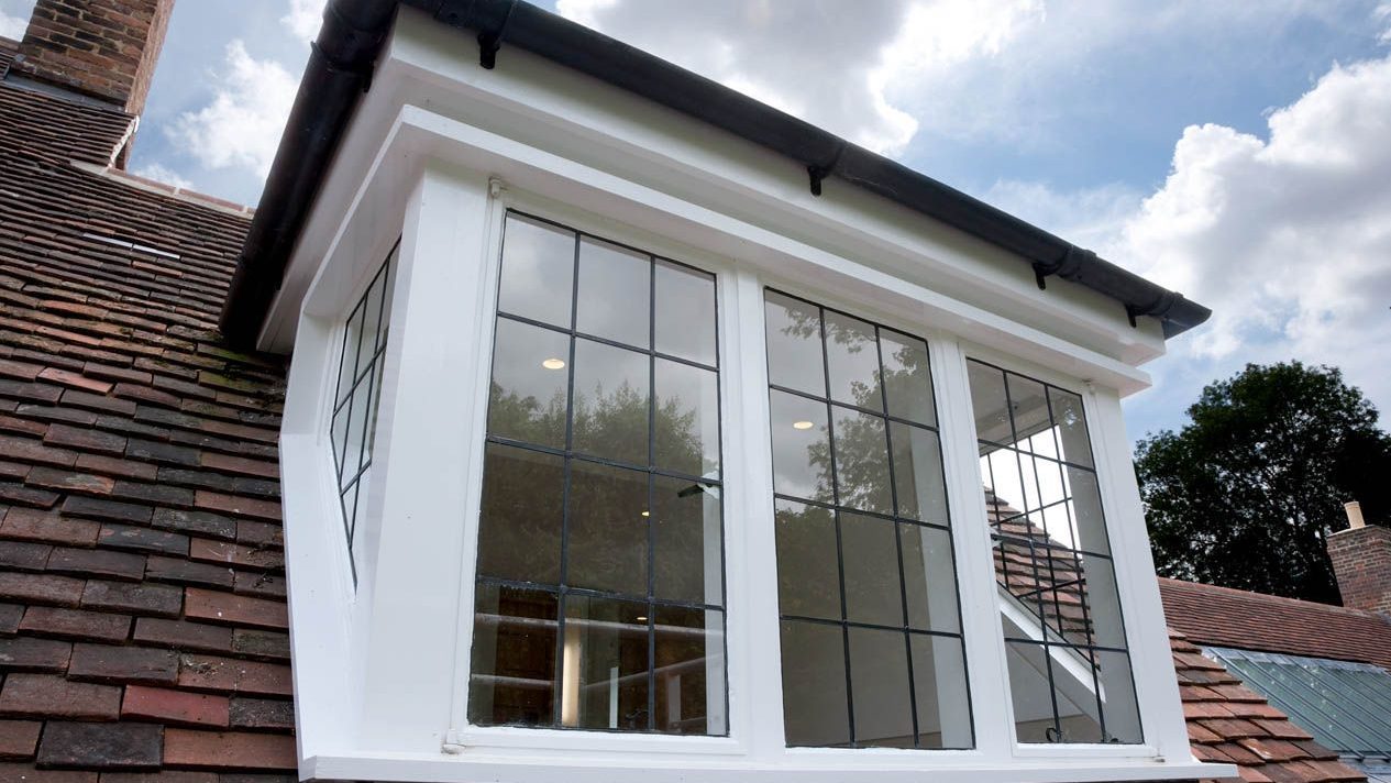 A large dormer window set up