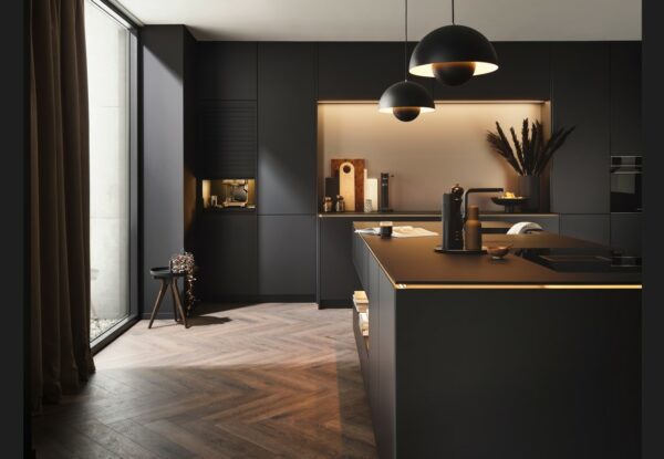 all black rehau kitchen