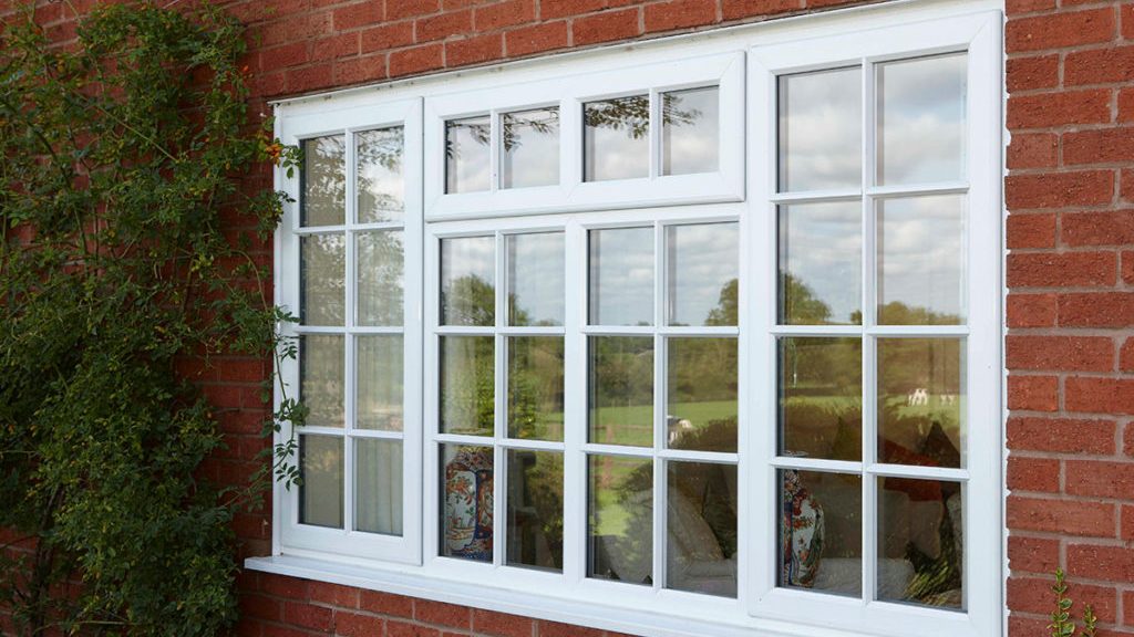 Exterior look of white uPVC windows