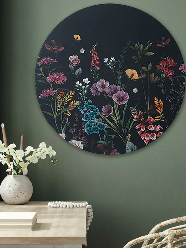 wall decor circular canvas