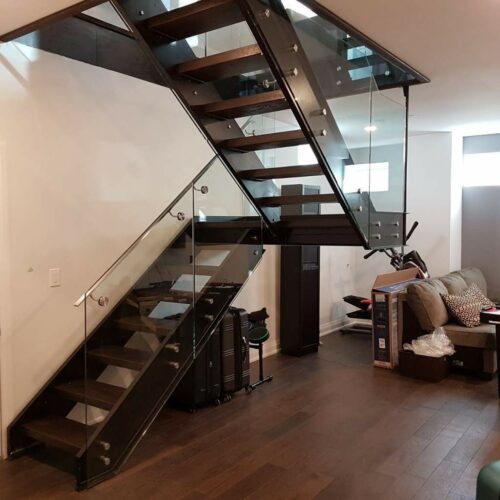 Industrial brown staircase