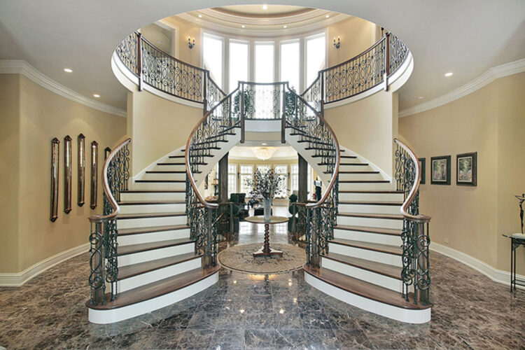 dual stone staircase