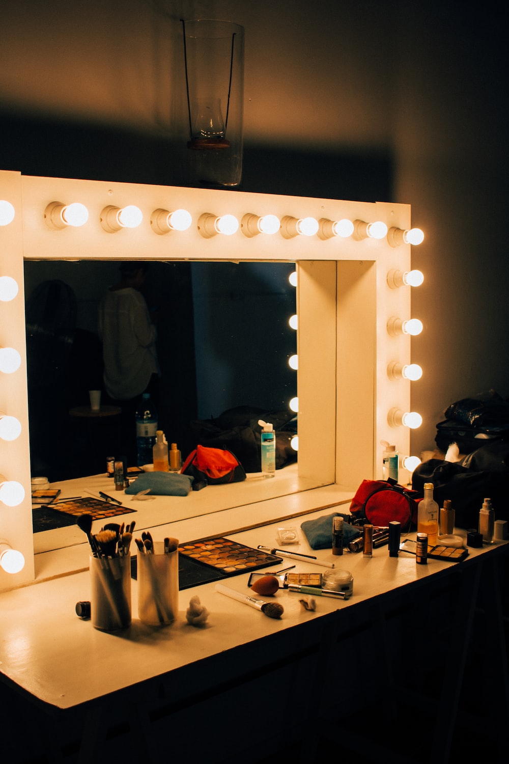 LED mirror, dresser, make-up, white table, furniture