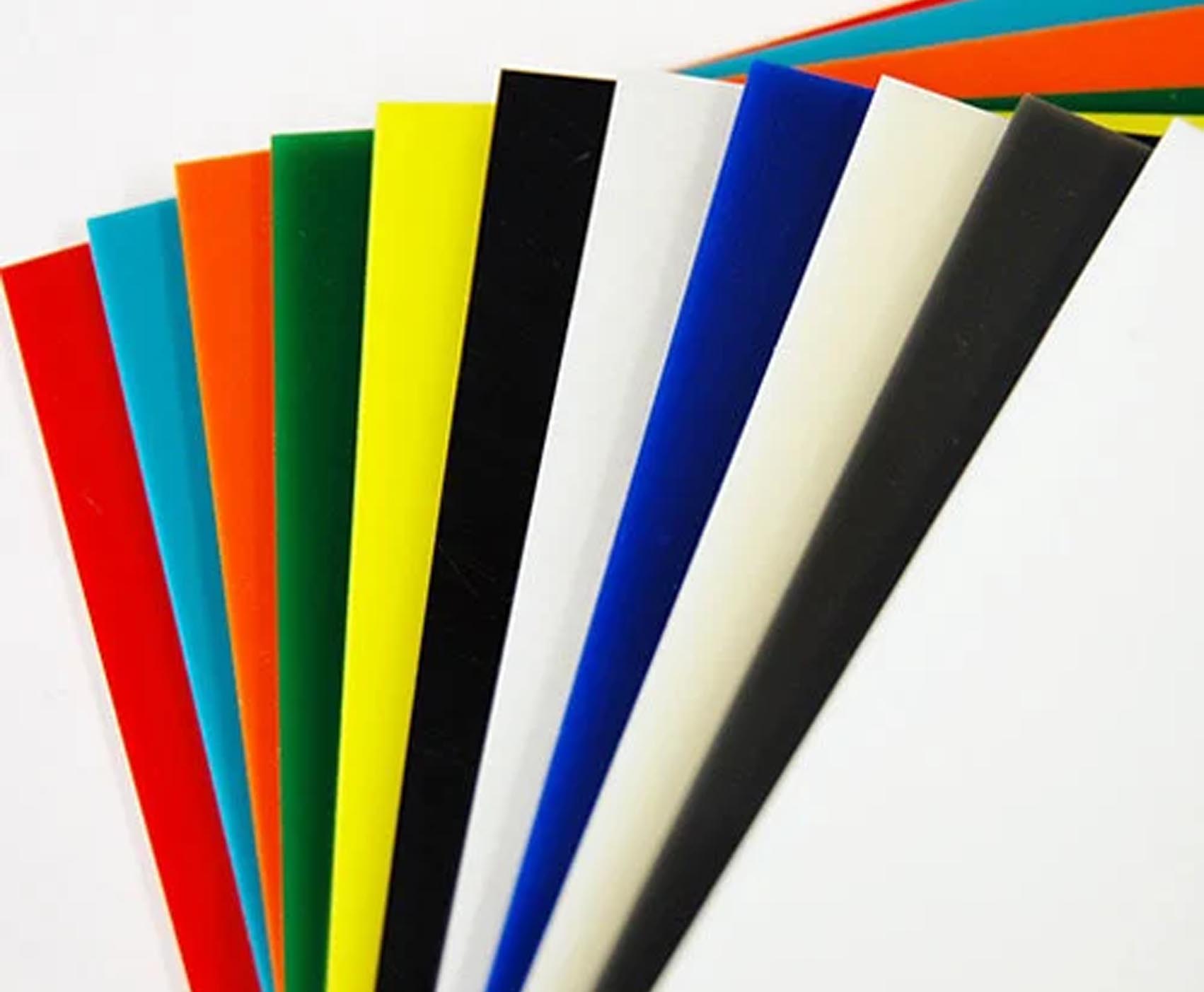 Plexiglasses of various colours