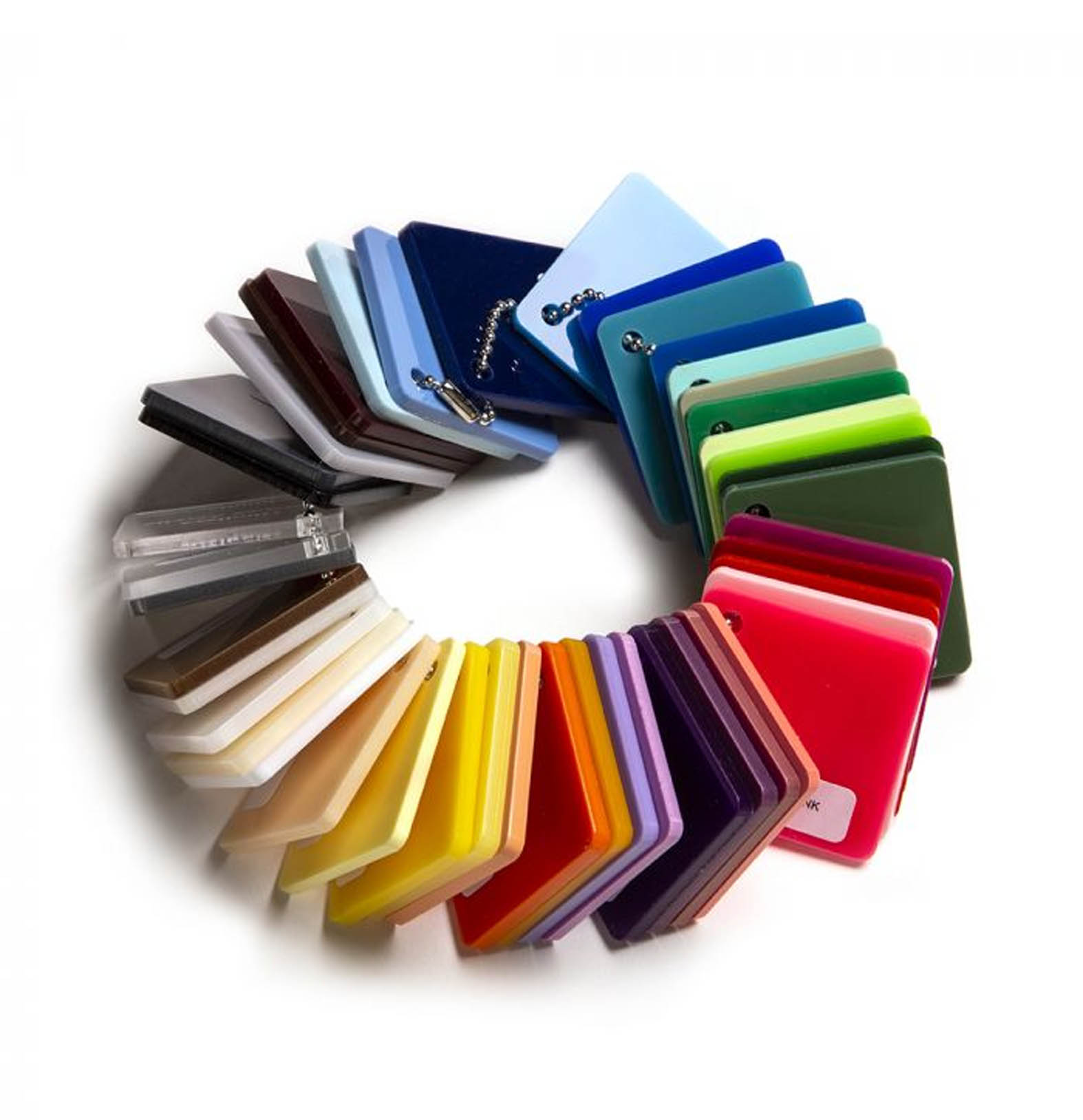 Colored plexiglasses in a ring