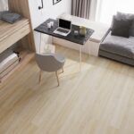 viny flooring with a table and a chair